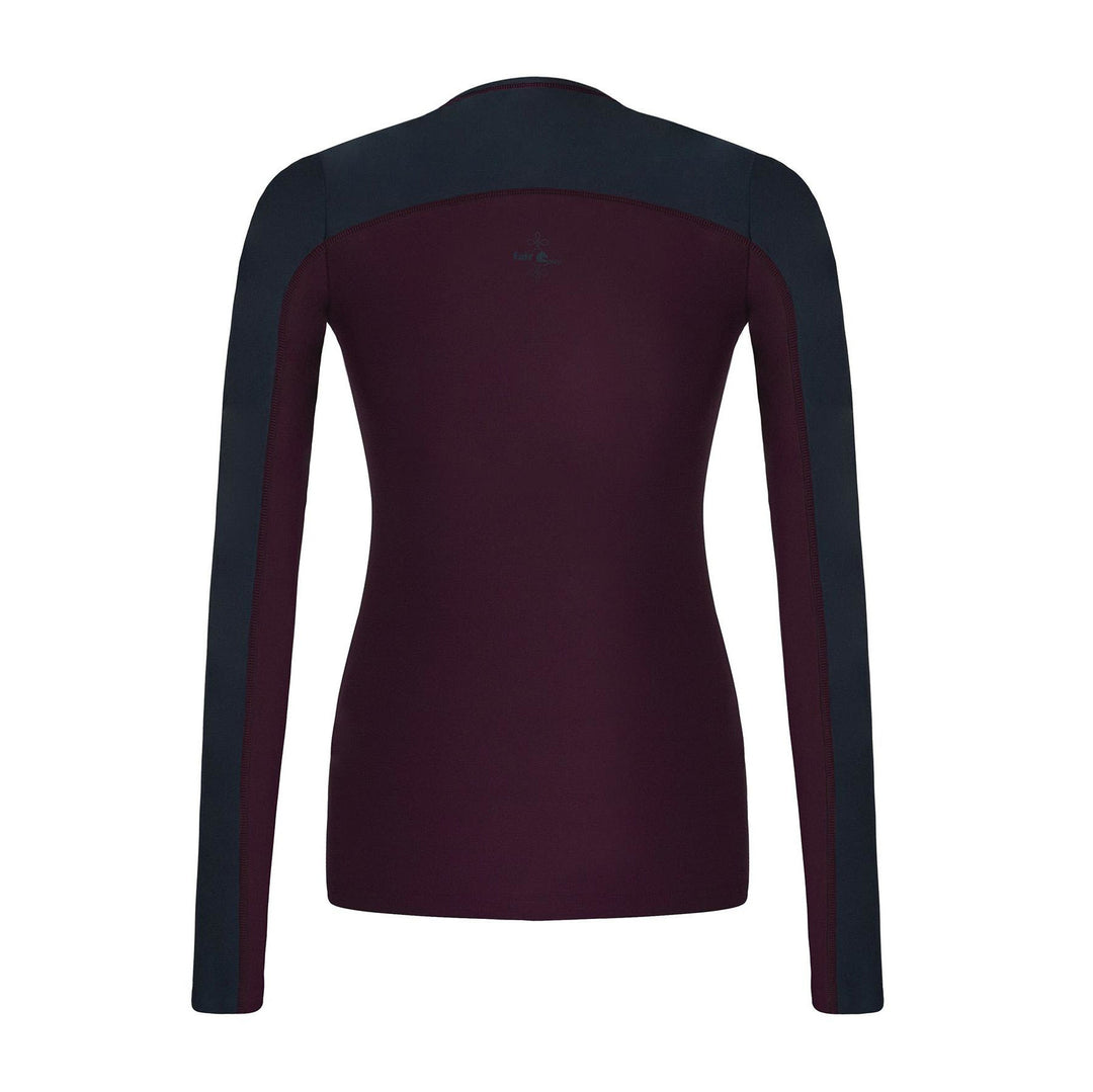 Fair Play Youth Long Sleeve top MIMI YOUNG RIDER, Plum - Navy