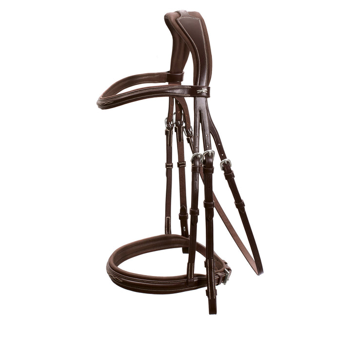 Schockemohle Montreal Select Anatomical Bridle, Espresso/Cream/Silver