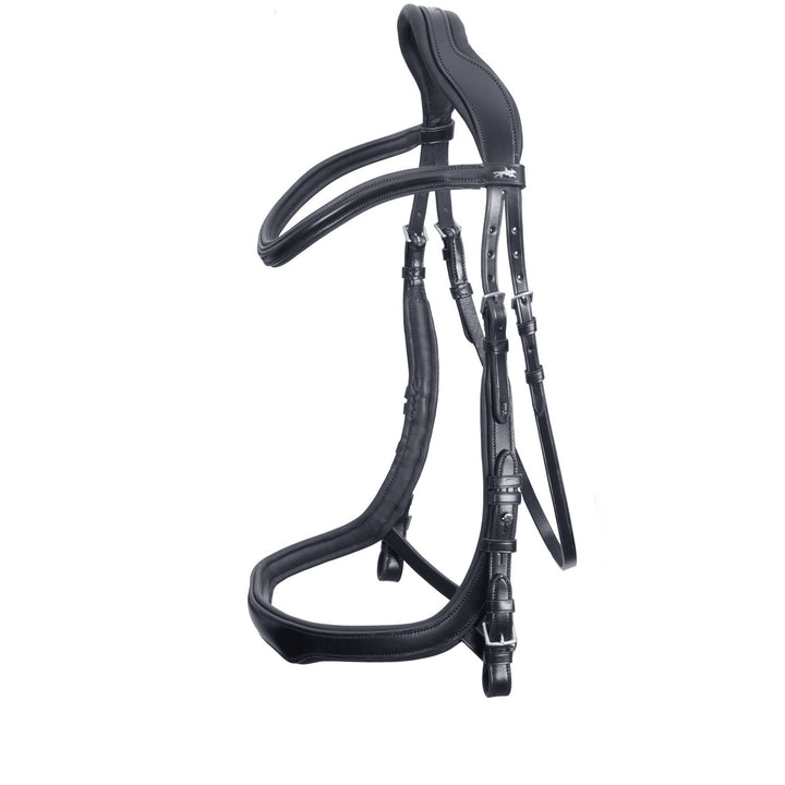 Schockemohle Equitus Delta Anatomical Special Bridle, Black/Silver