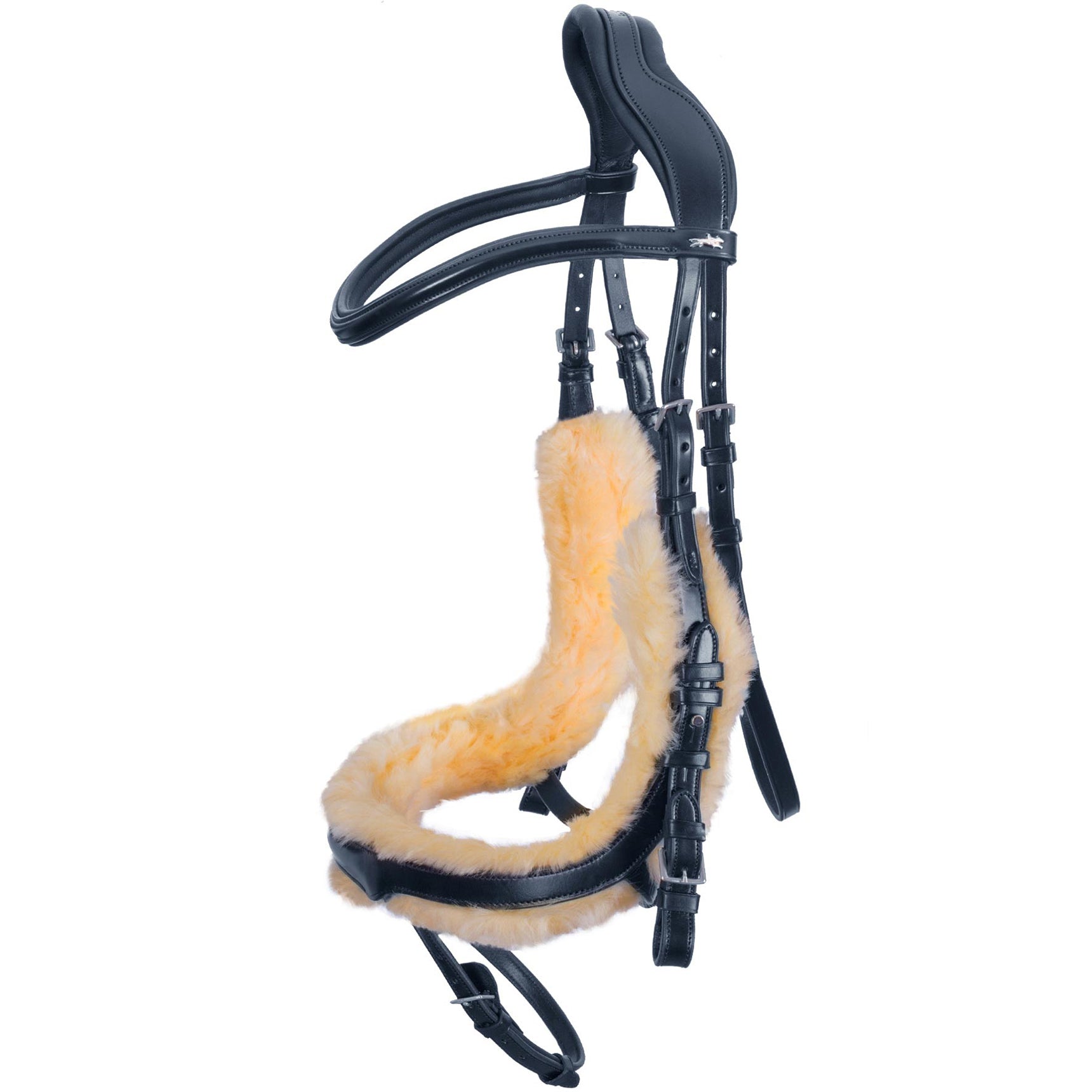 Schockemohle Equitus Zeta Anatomical Special Bridle, Black/Silver