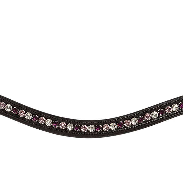 Schockemohle Browband Diamond Select Limited Headband, Black/Berry Shades