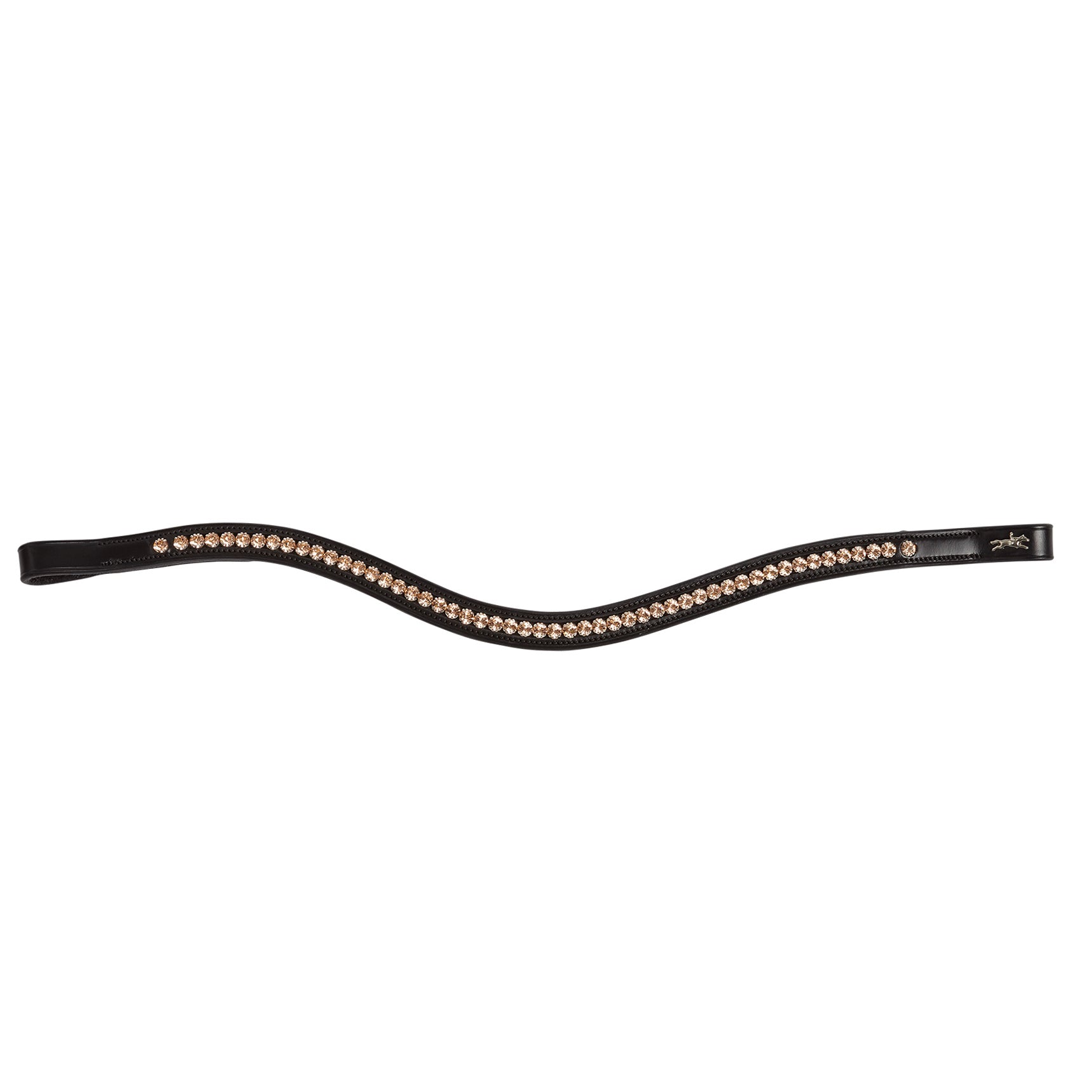 Schockemohle Browband Diamond Select Limited Headband, Black/Peach