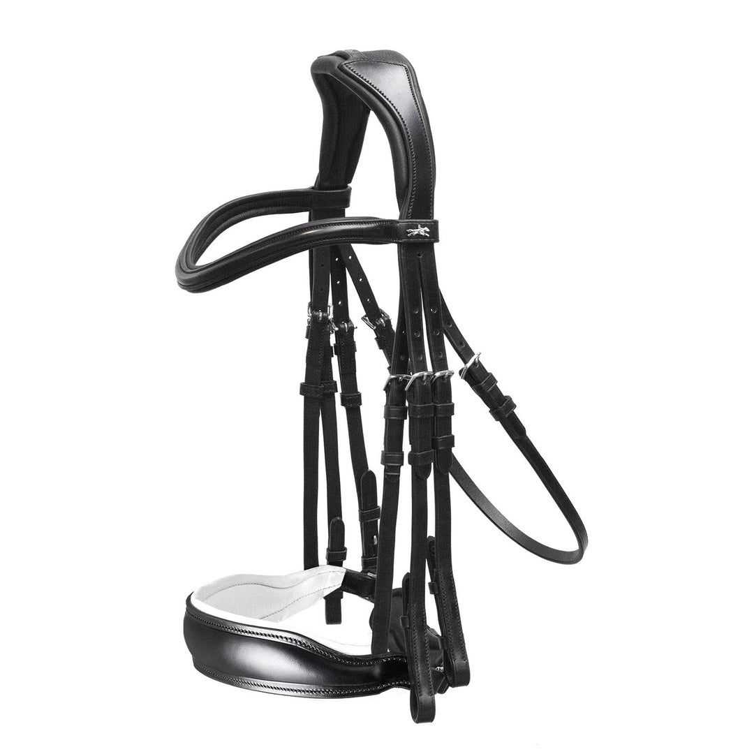 Schockemohle Milan Anatomical Double Bridle, Black/White