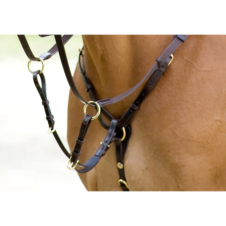 Schockemohle Race II Breastplate, Antique Brown/Gold