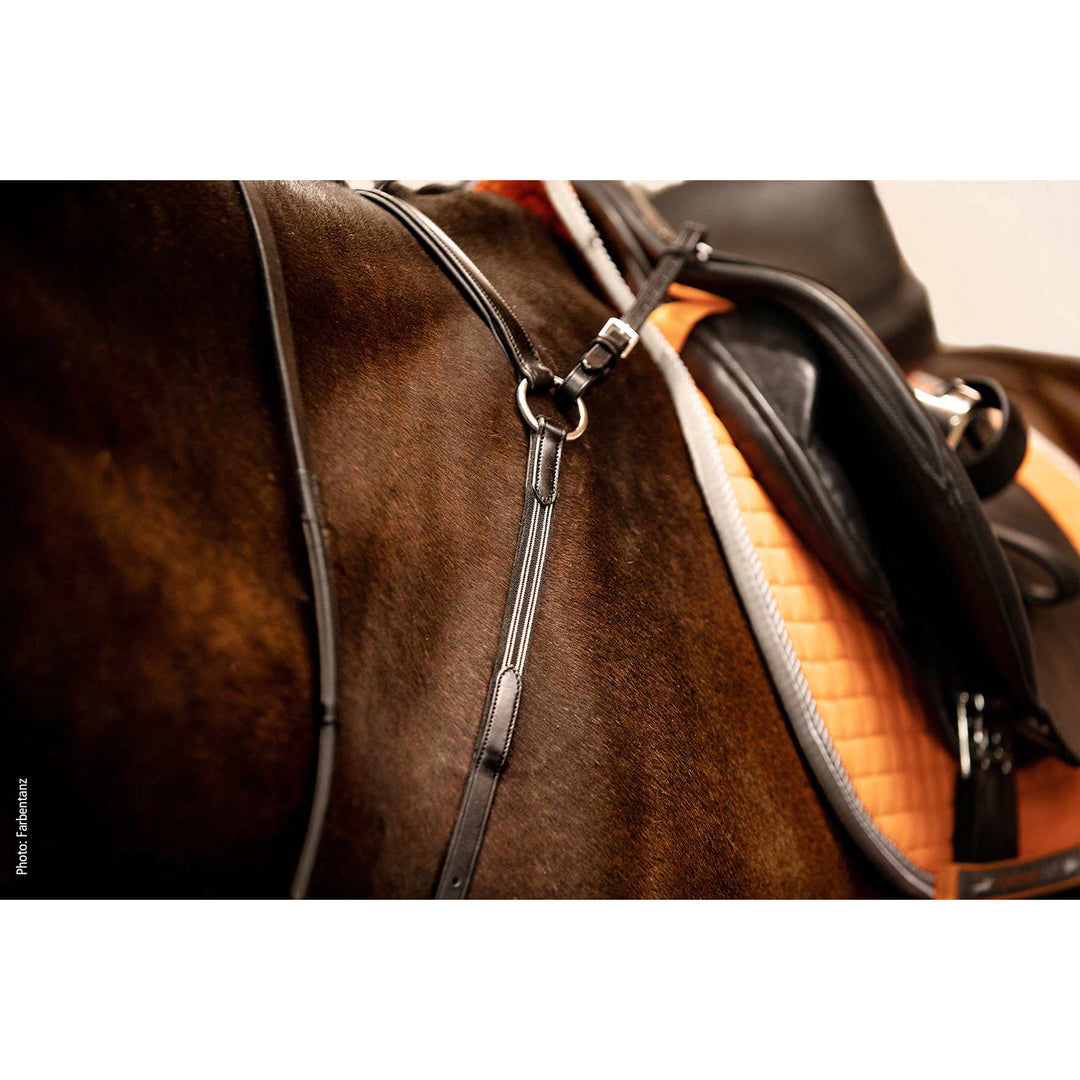 Schockemohle Pro Jump Plus Breastplate, Antique Brown/Gold