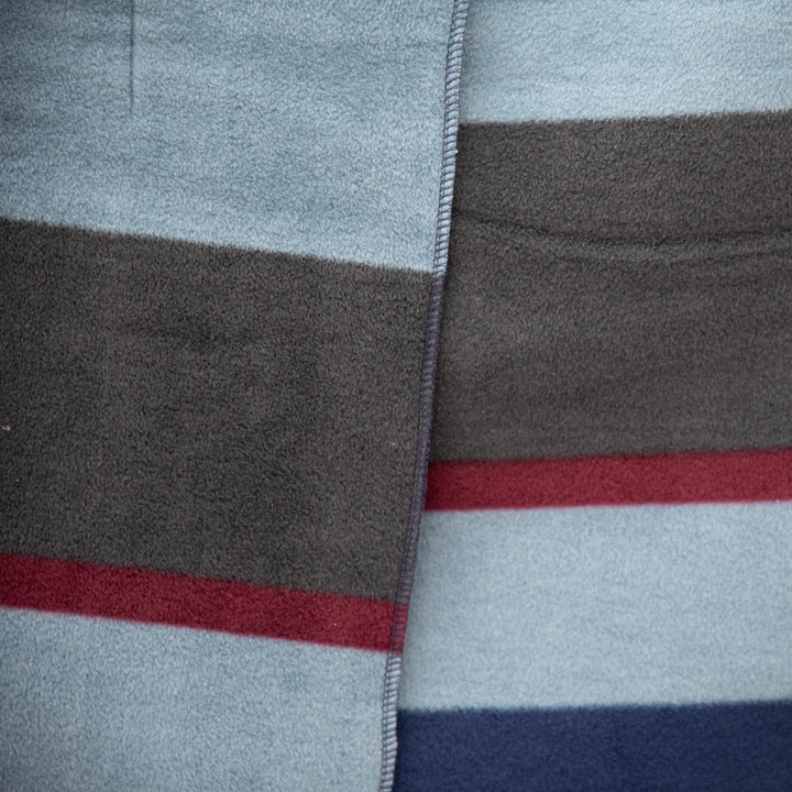 Kentucky Horsewear Heavy Fleece Rug Square Stripes, Navy/Grey