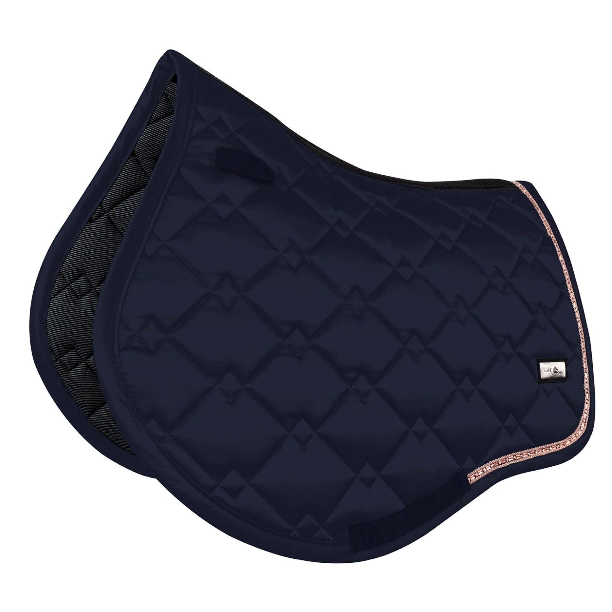 Fair Play Jump Saddle Pad AZURYT CERAMIC ROSEGOLD Navy FULL