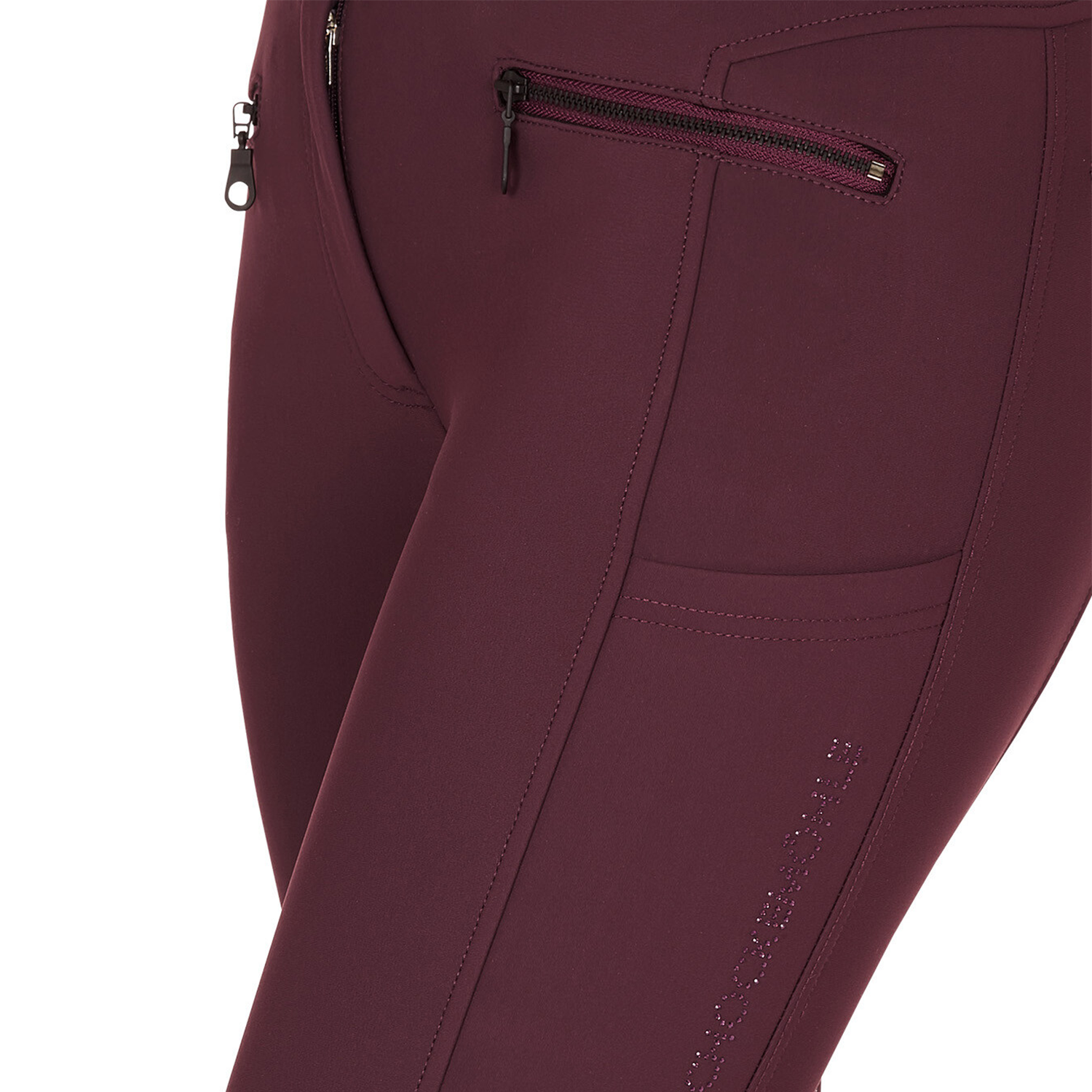 Schockemohle Julina Style Mid Rise, Full Seat Winter Breeches, Wine