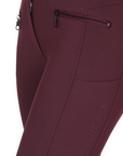 Schockemohle Julina Style Mid Rise, Full Seat Winter Breeches, Wine