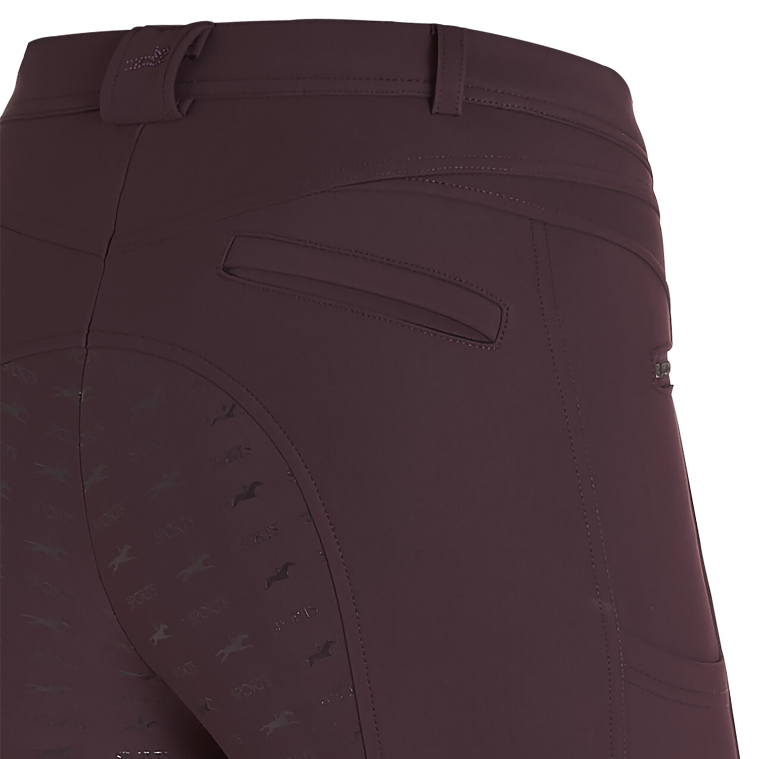 Schockemohle Julina Style Mid Rise, Full Seat Winter Breeches, Wine