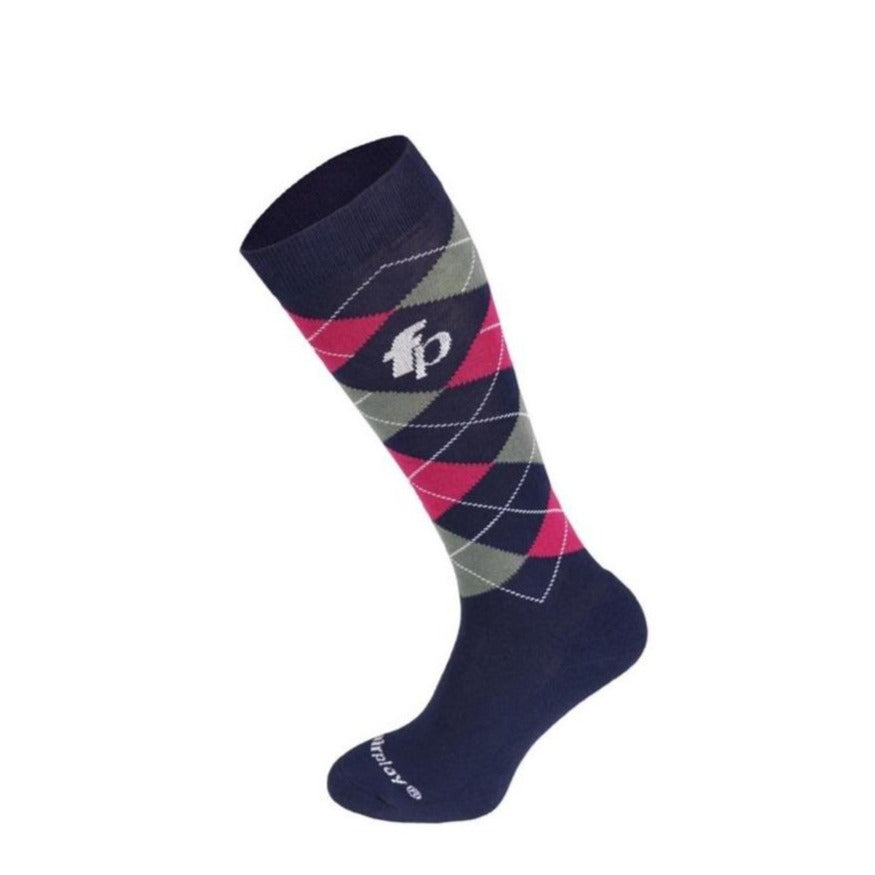 Fair Play Socks RHOMBUSES Navy-Olive