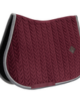 Kentucky Horsewear Jumping Saddle Pad Velvet Contrast, Bordeaux