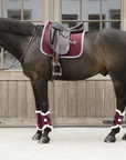 Kentucky Horsewear Brushing Boots Velvet Contrast, Bordeaux