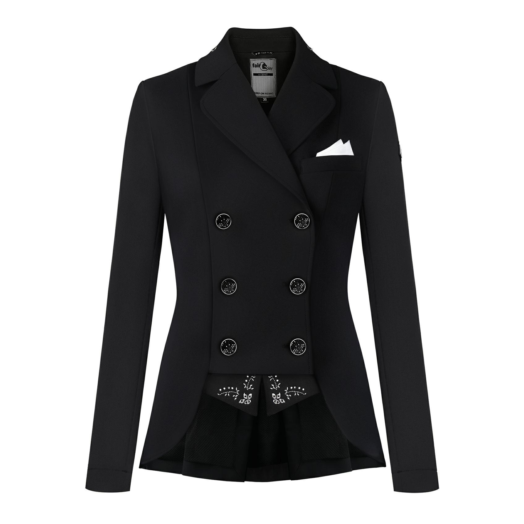 Fair Play ALISSA FLEUR Dressage Short Tailcoat, Black