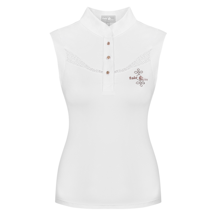 Fair Play CECILE Sleeveless Competition Shirt Rosegold, White