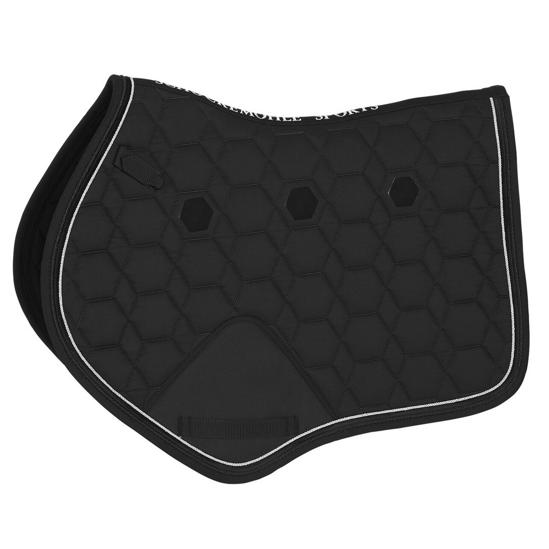 Schockemohle Power Pad S Style Jump Saddle Pad, Short strap, Black