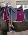 Kentucky Horsewear Dressage Saddle Pad Classic Leather, Bordeaux