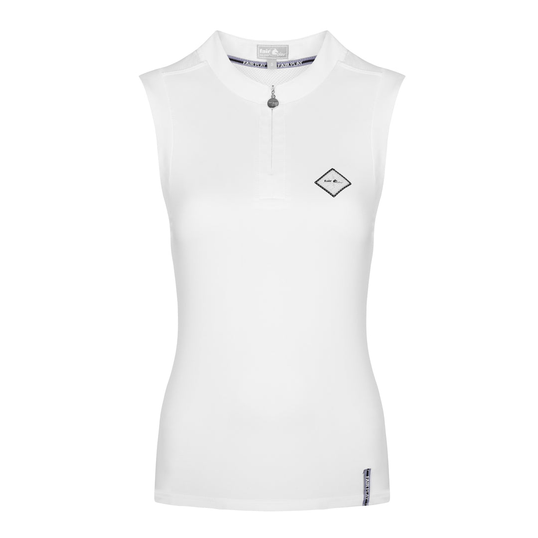 Fair Play Sleeveless Competition Top JUDY, White