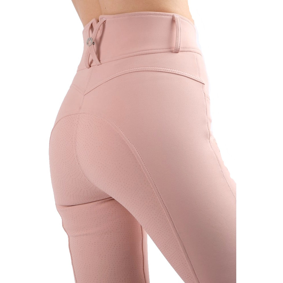 Montar Megan Yati High Rise Breeches V2 - Pale Pink, Full Grip