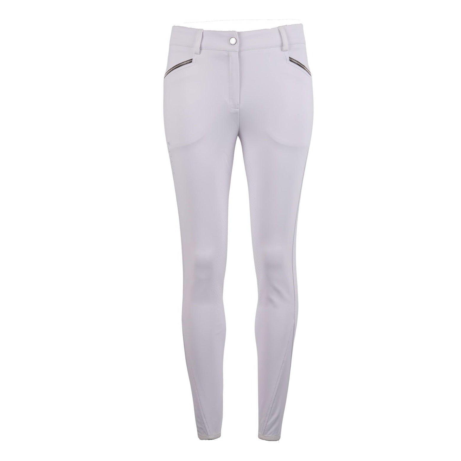 Montar Elisabeth Soft-Tech Premium Breeches Knee Grip, Mid Rise White