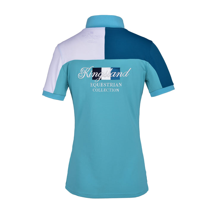 Kingsland Janey Ladies Technical Pique Polo Shirt, Green Lagoon