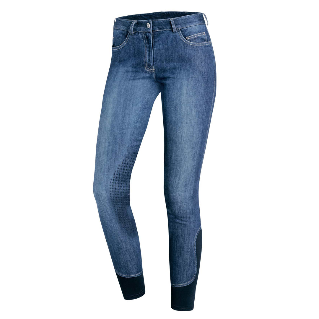Schockemohle Lyra Knee Grip, Mid Rise Jeans, Blue
