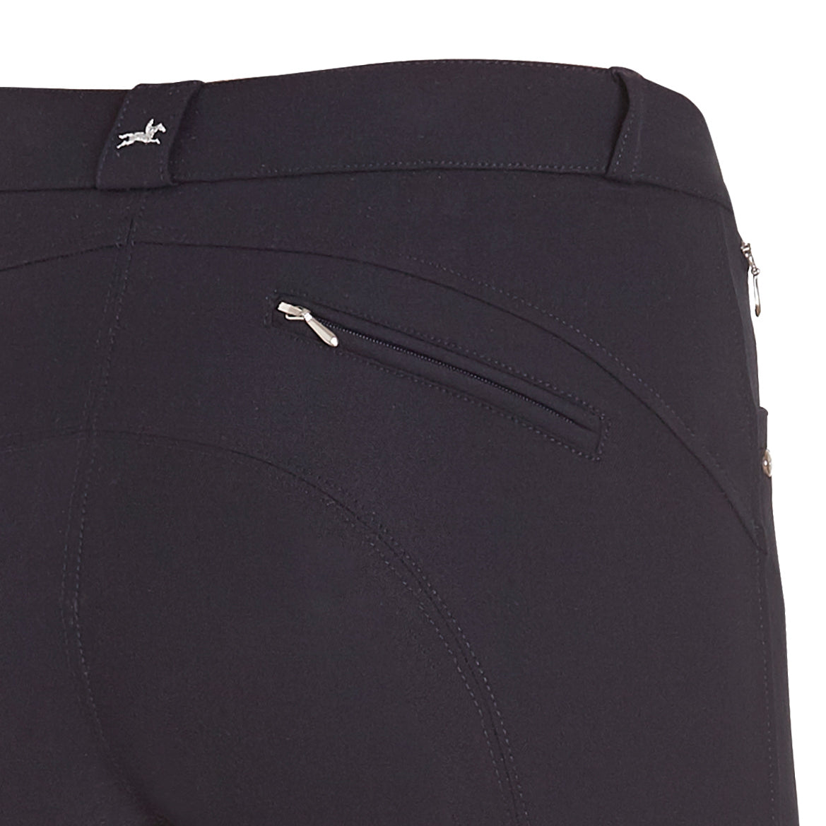 Schockemohle Loretta Ladies Knee Grip, Mid Rise Breeches, Navy