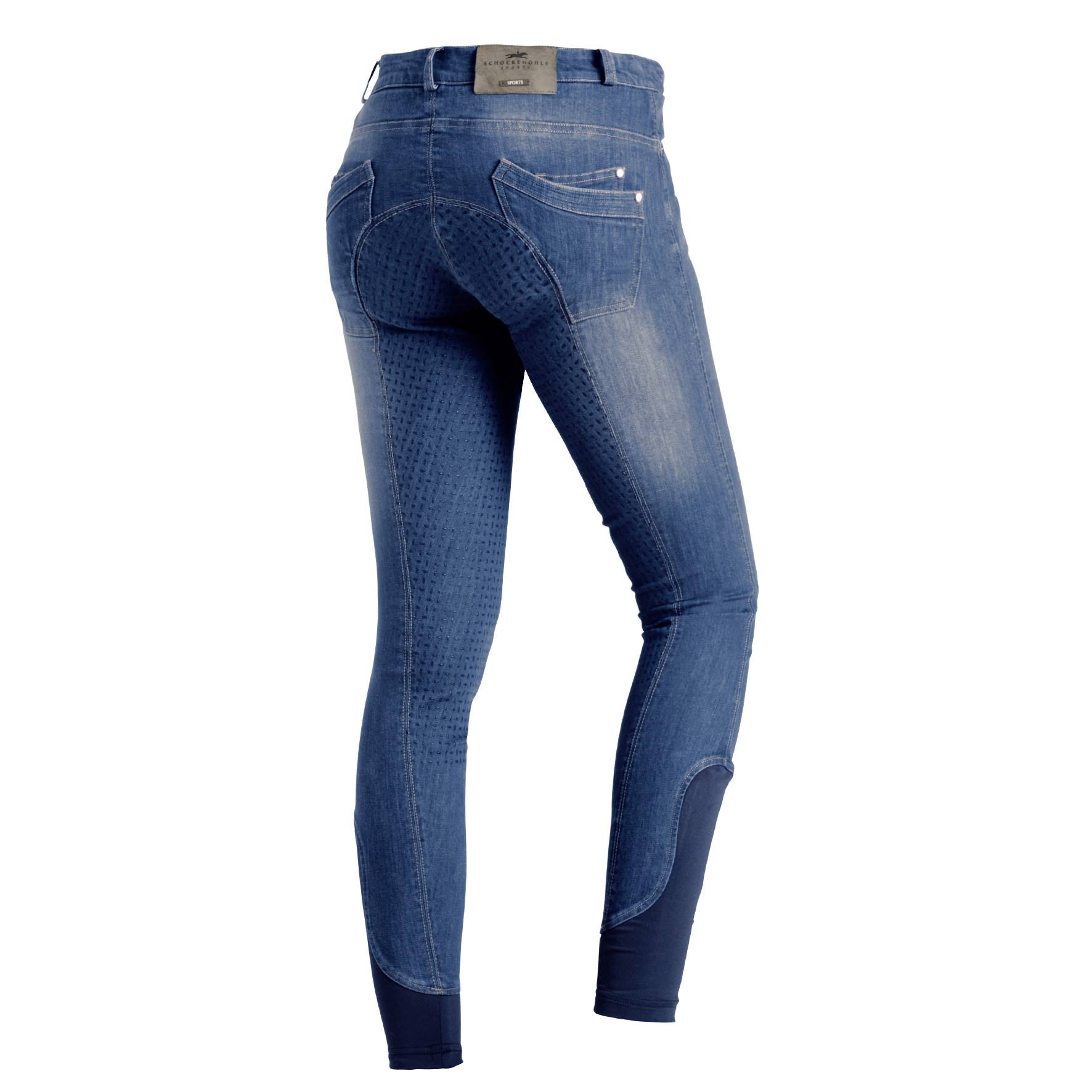 Schockemohle Delphi Full Seat, Mid Rise Jeans, Blue