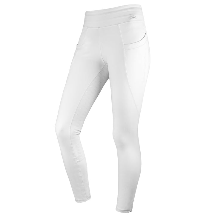 Schockemohle Full Grip, Mid Rise Cooling Riding Tights, White