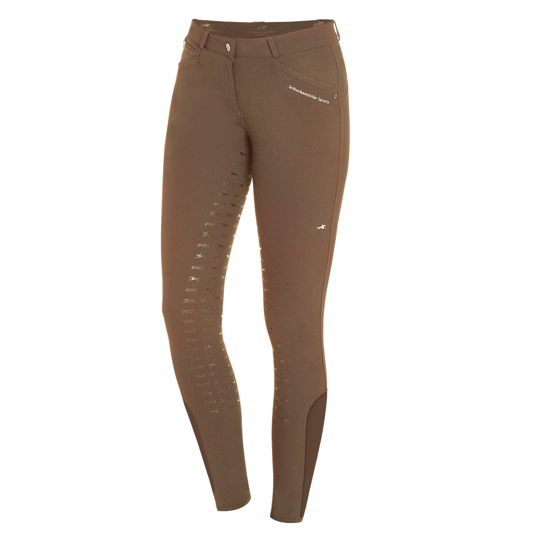 Schockemohle Cindy Ladies Full Seat, Mid Rise Breeches, Taupe