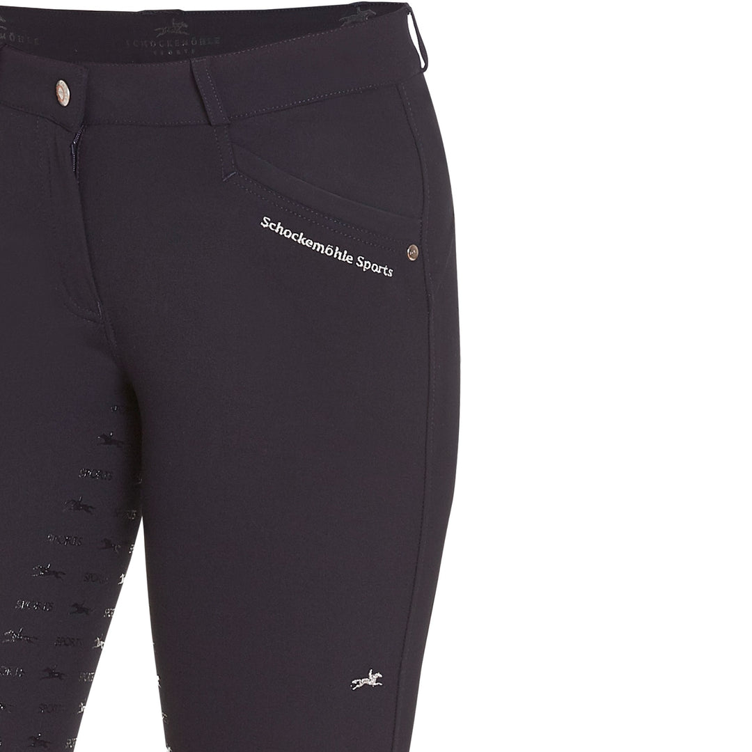 Schockemohle Cindy Ladies Full Seat, Mid Rise Breeches, Navy