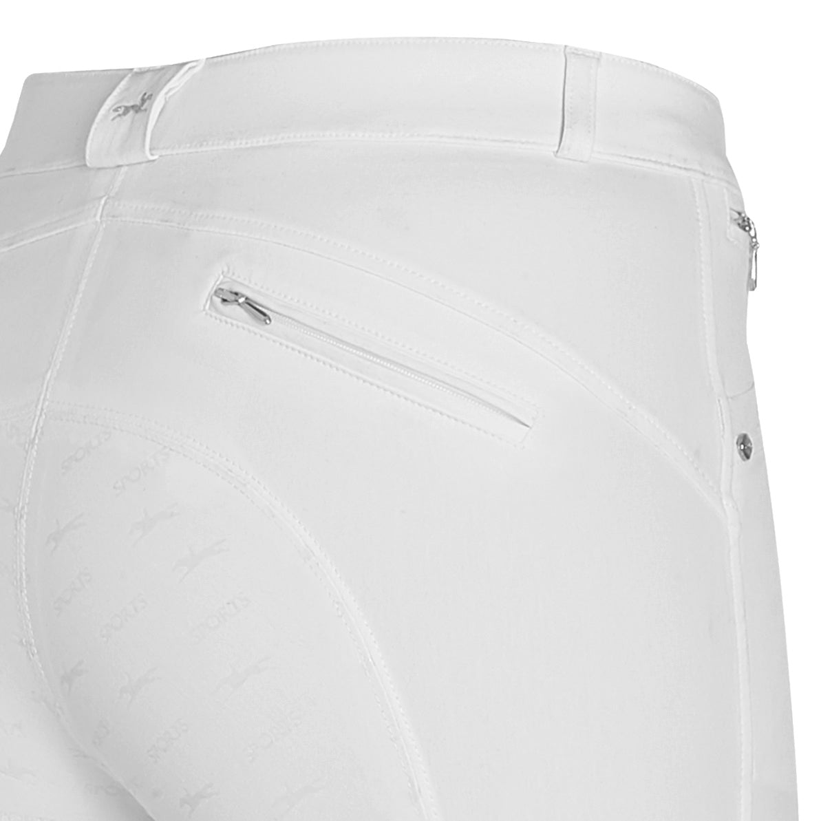 Schockemohle Cindy Ladies Full Seat, Mid Rise Breeches, White