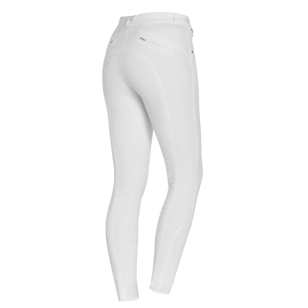 Schockemohle Cindy Ladies Full Seat, Mid Rise Breeches, White