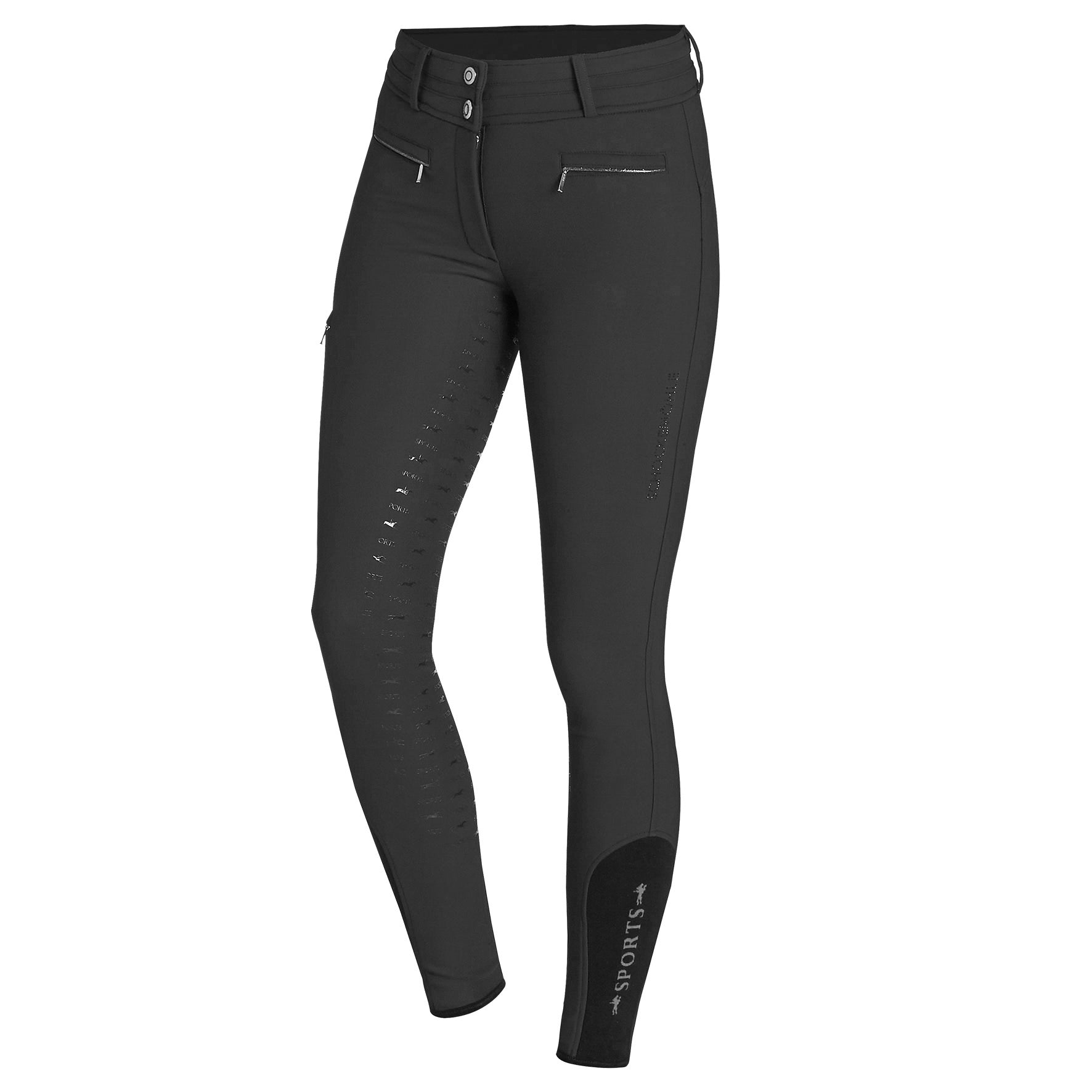 Schockemohle Winter Heather Mid Rise Breech, Full Seat, Graphite, US 20