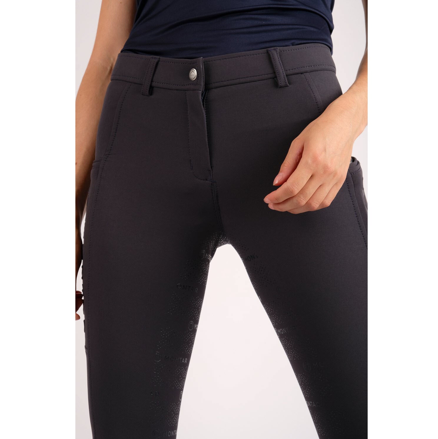 Montar Angela Yati Normal Waist Breeches - Full Grip, Navy