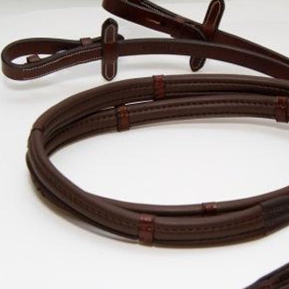 ThinLine English Reins 60"-stud end-with hand stops
