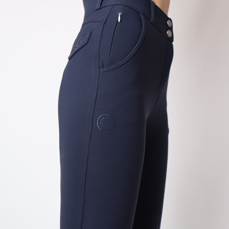 Montar Briella High Rise Knee Grip Breeches, Navy