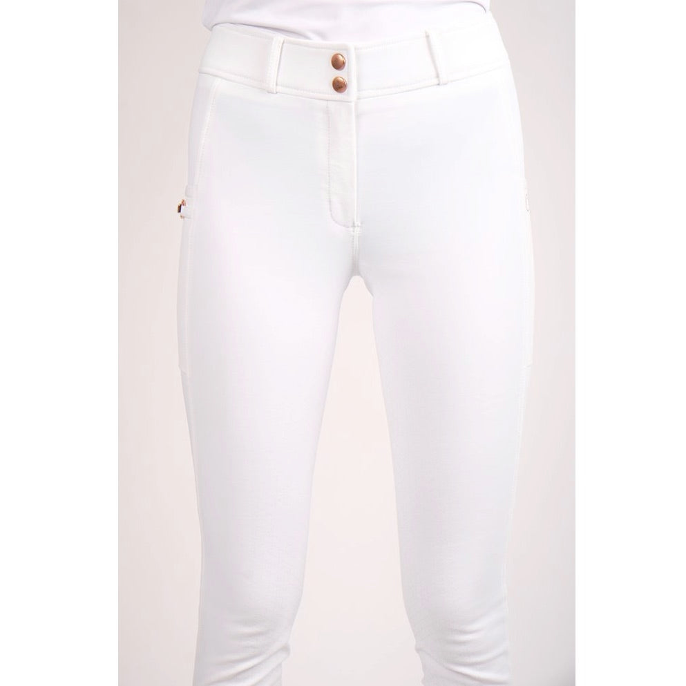 Montar Holly Yati Full Grip Mid Rise Breeches, White