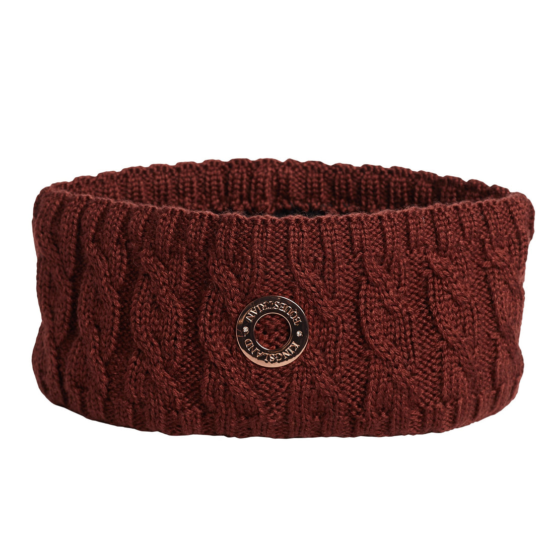 Kingsland Serah Ladies Cable Knitted Headband, Brown Hot Chocolate