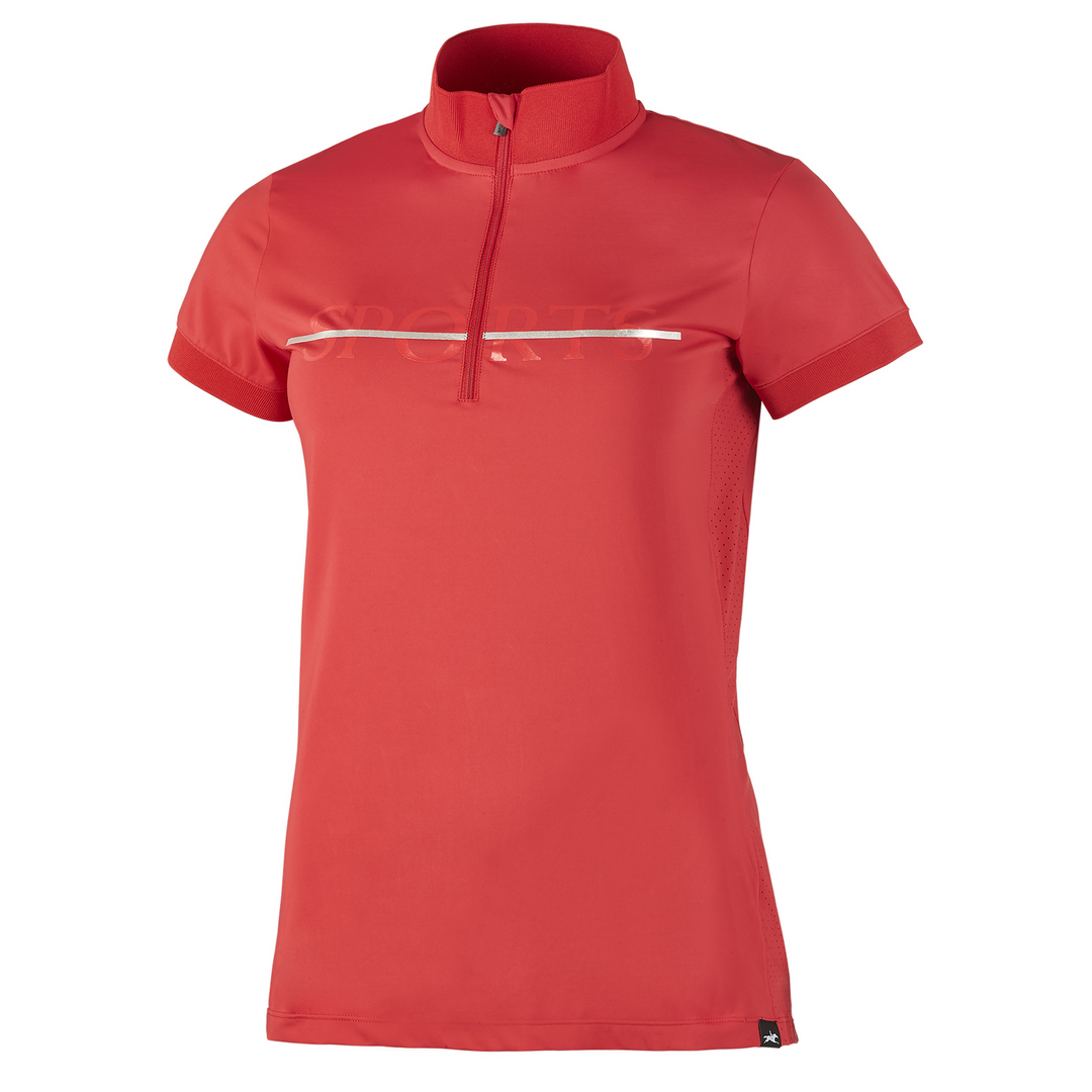 Schockemohle FORTUNA Ladies Short Sleeve Training Shirt, True Red