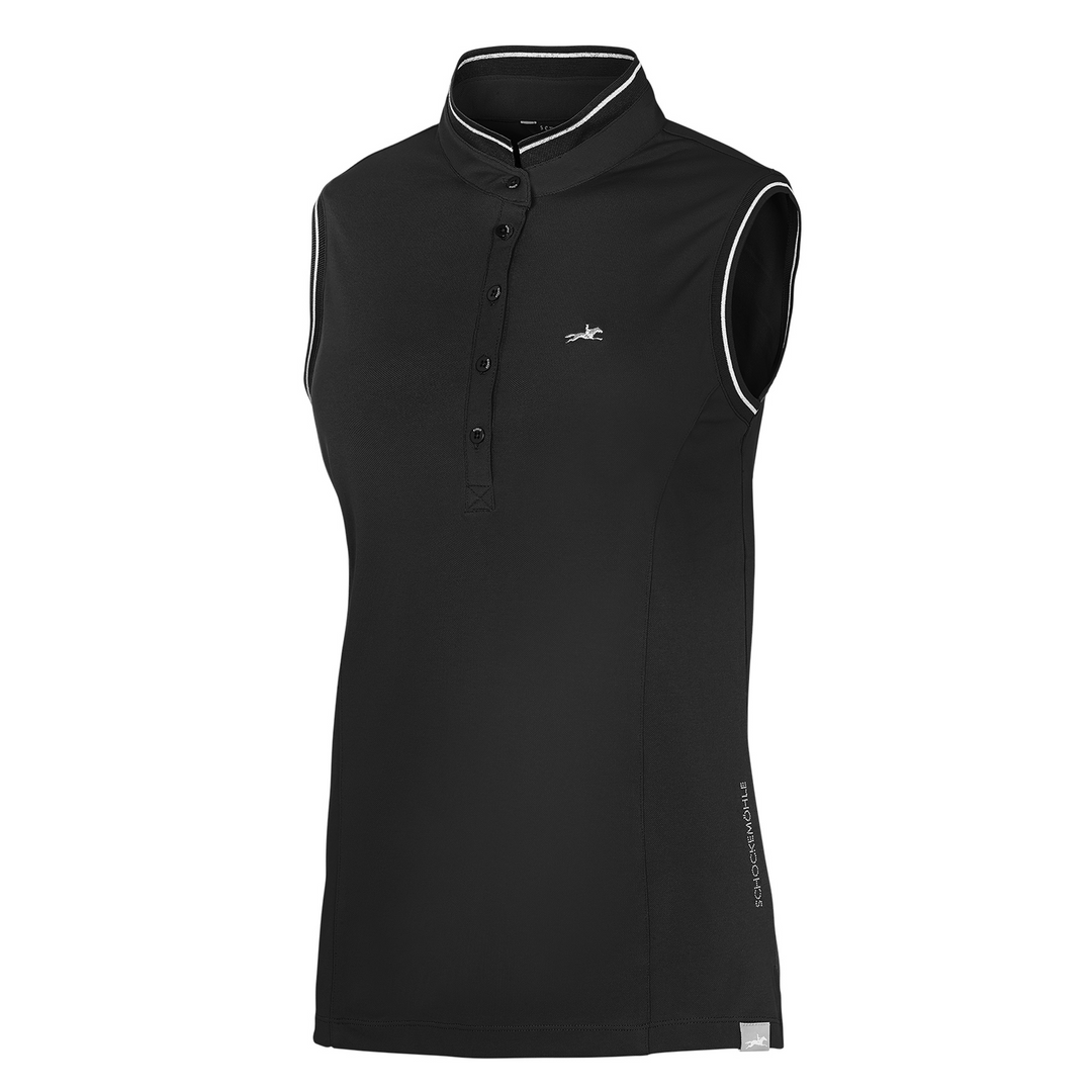 Black sleeveless sales polo shirt ladies