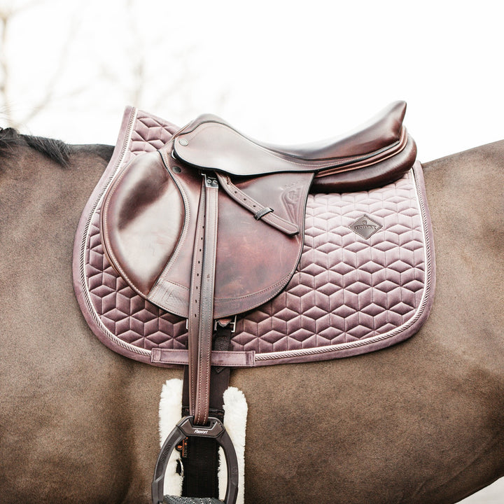 Kentucky Horsewear Saddle Pad Velvet Jumping Light Purple Edition Full