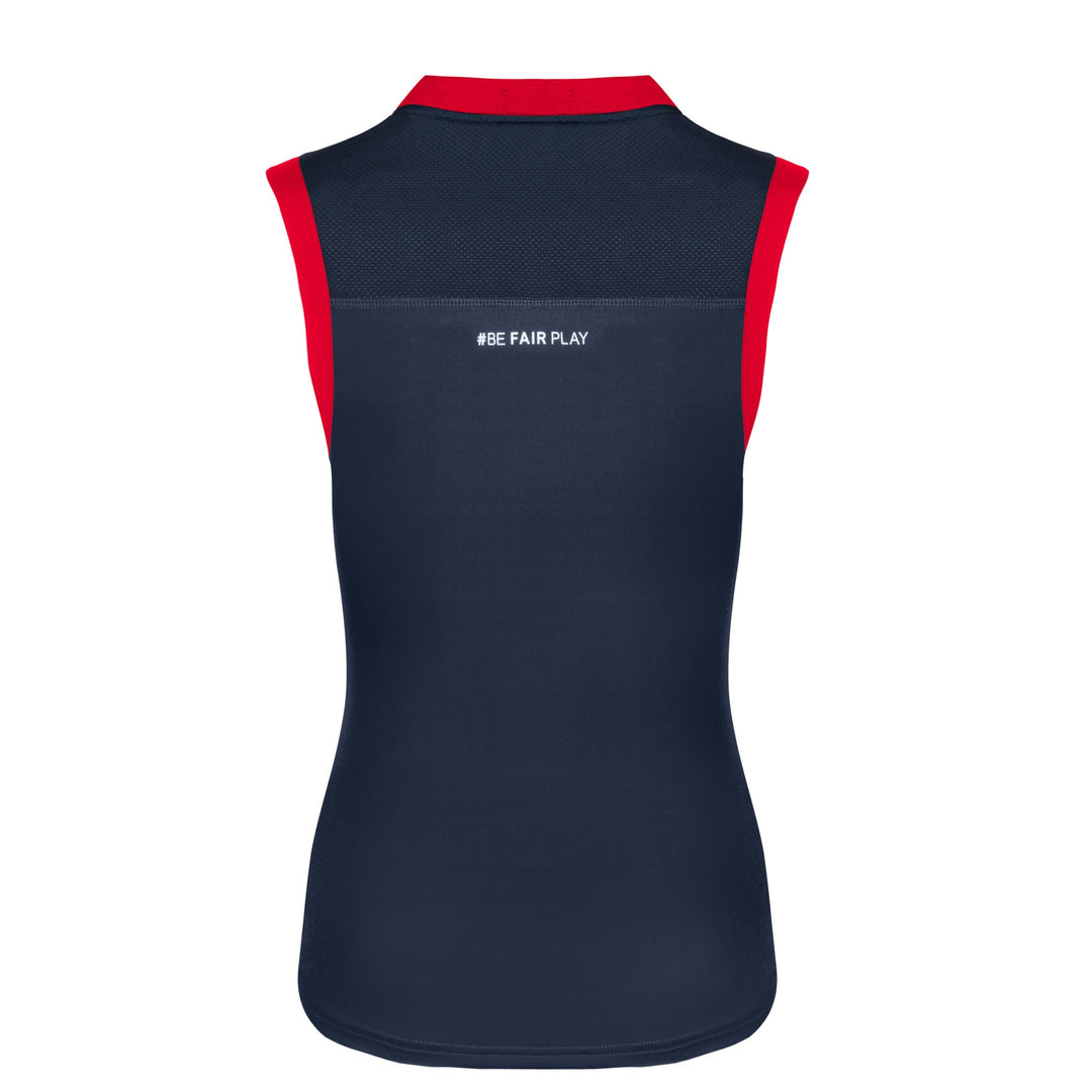 Fair Play Sleeveless Competition Top JUDY, Navy-Red