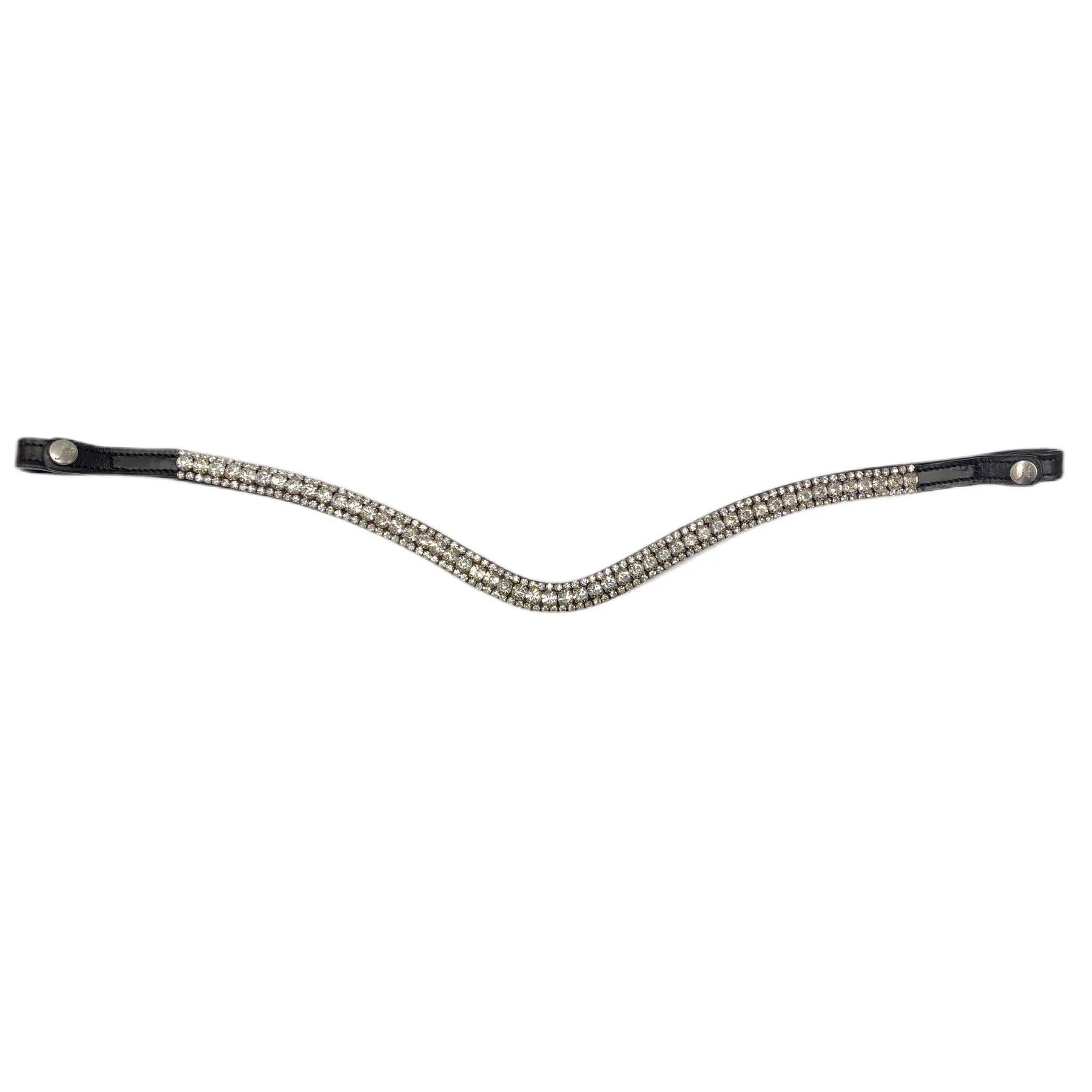 Artemis Equine Lux All Clear Snap-On Browband, Brown Leather