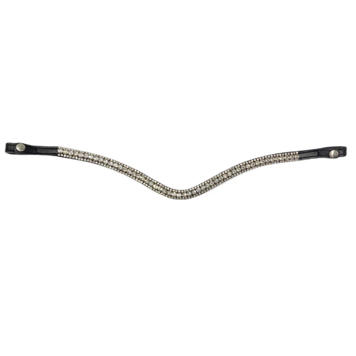 Artemis Equine Lux All Clear Snap-On Browband, Brown Leather
