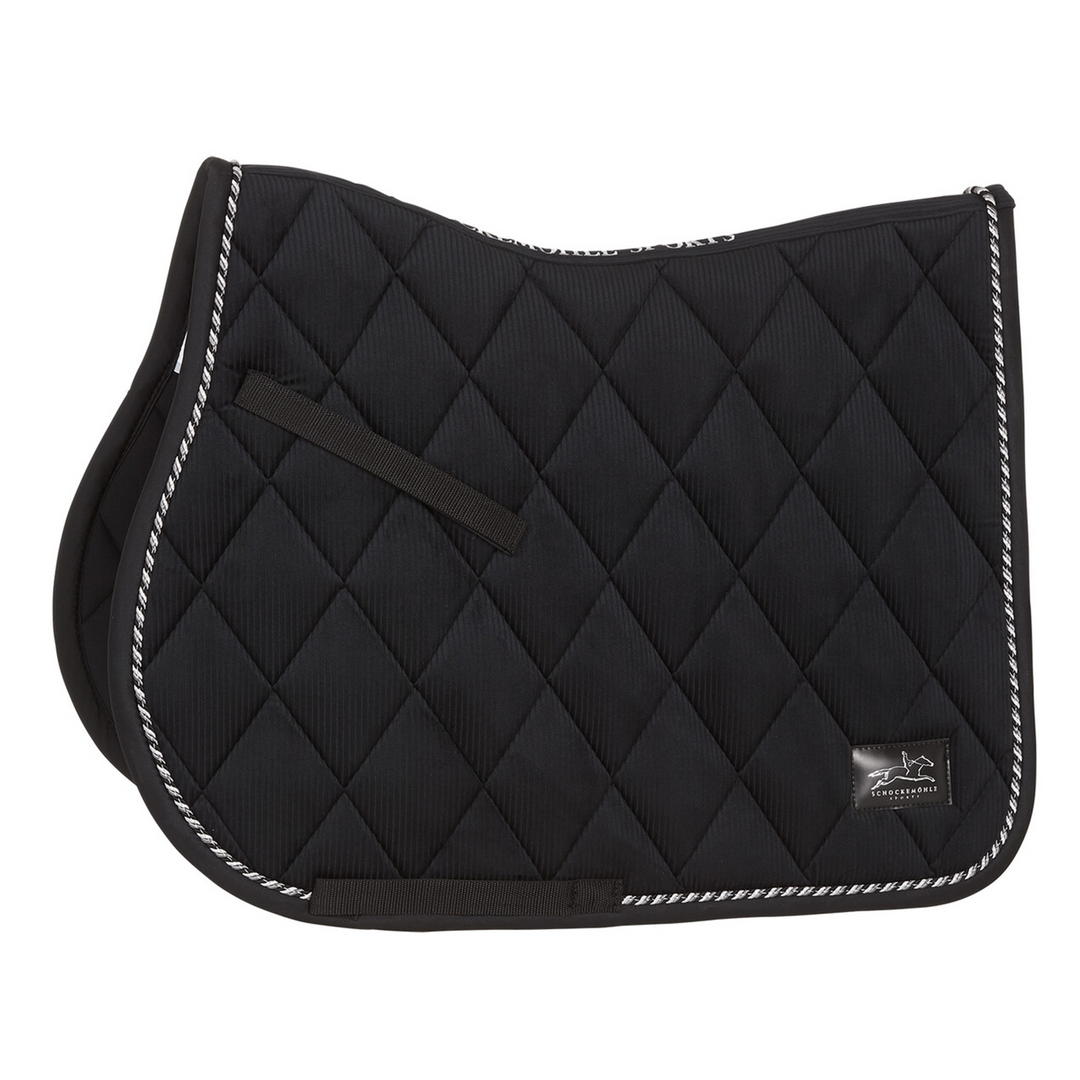 Schockemohle Cord and Glam S Style Jump Saddle Pad, Black
