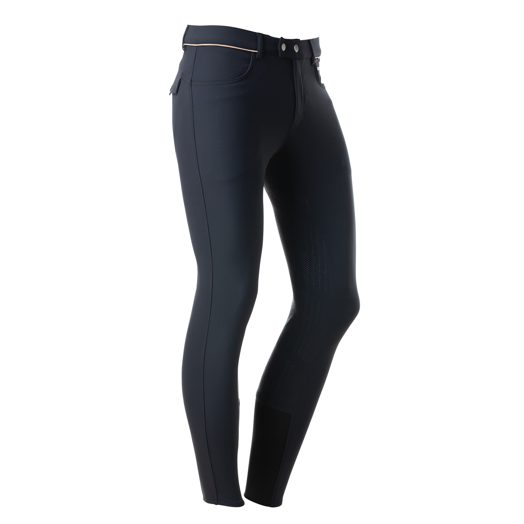 B Vertigo Damien Mens Knee Patch Breeches, Anthracite Gray