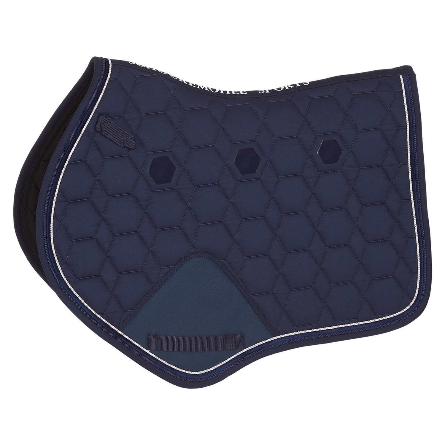 Schockemohle Power Pad S Style Jump Saddle Pad, Short strap, Blue Nights