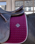 Kentucky Horsewear Dressage Saddle Pad Classic Leather, Bordeaux