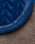 Kentucky Horsewear Saddle Pad Basic Velvet Pearls Jumping, Navy